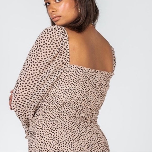 Princess Polly Animal Print Smocked Dress - US 10 - Picture 4 of 12